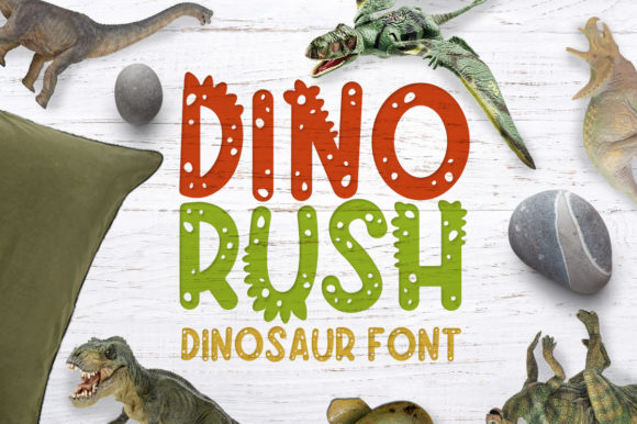 Dino Rush: A Font for Creative Products and Playful Design
