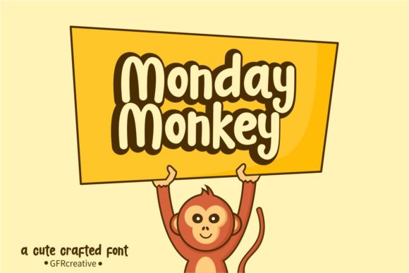 Monday Monkey Font: A Joyful Display Typeface for Digital Design