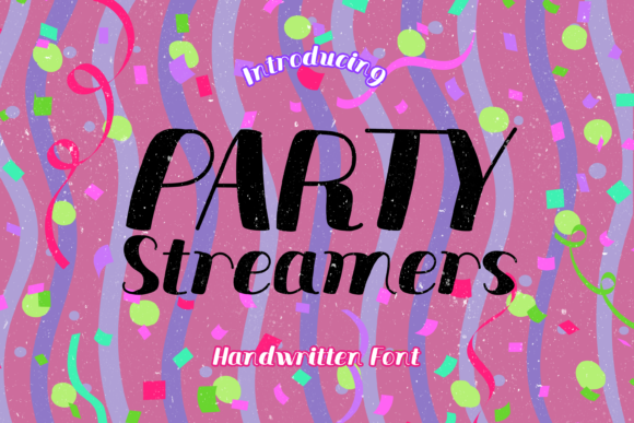 Party Streamers: A Display Font for Joyful Digital Design