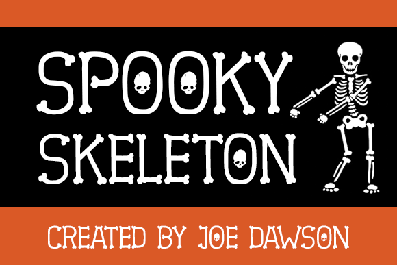 Spooky Skeleton: A Decorative Display Font for Digital Design