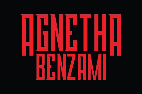 The Agnetha Benzami Font: A Bold Display Typeface for Creative Businesses