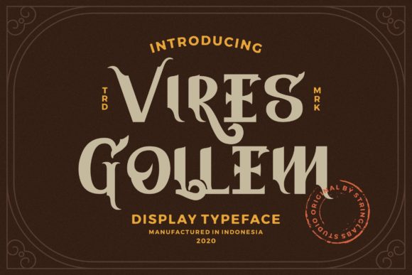 Using Vires Gollem: A Display Font for Creative Products